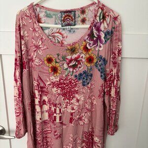 Johnny Was pink floral top